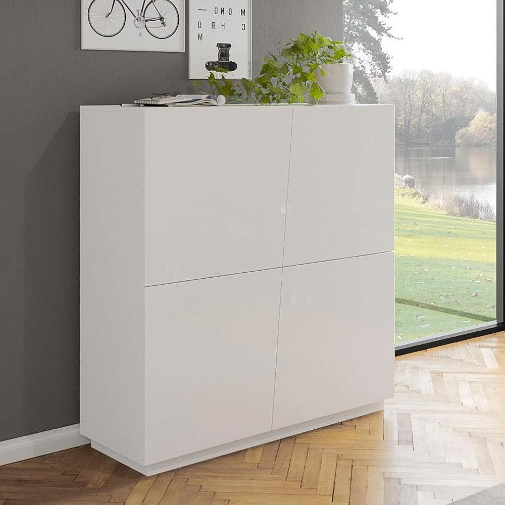 Комод Цесена 2 (МДФ) IKEA Белый DM635-6 120*43*126 см, Белый   Фиеста