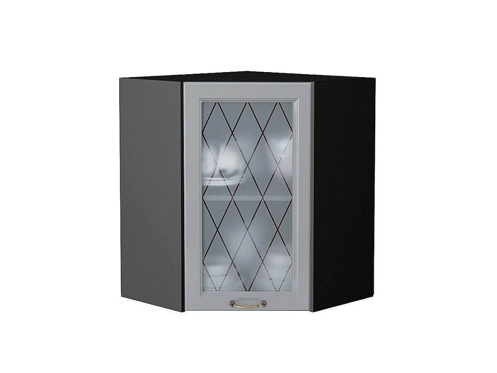 Шкаф верхний угловой остекленный Ницца