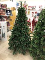 Елка с шишками и ягодами «Новогодняя сказка» (пвх) 120 см / 1.2 м