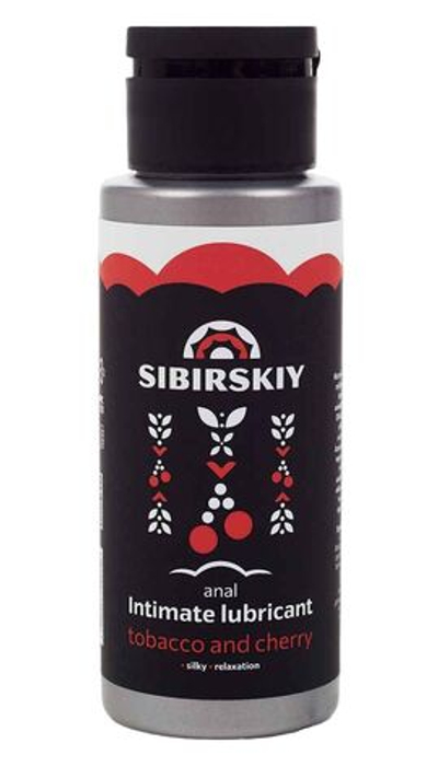 Анальный лубрикант на водной основе SIBIRSKIY с ароматом вишни и табака - 100 мл.