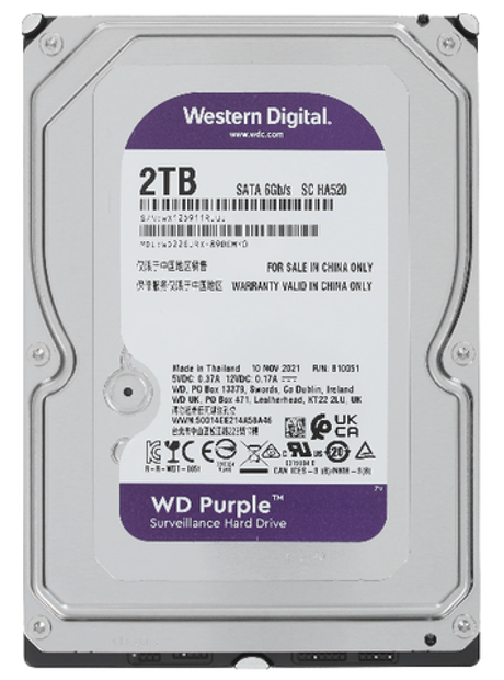 Жесткий диск Western Digital WD Purple 2 ТБ 3,5″ (WD22EJRX)