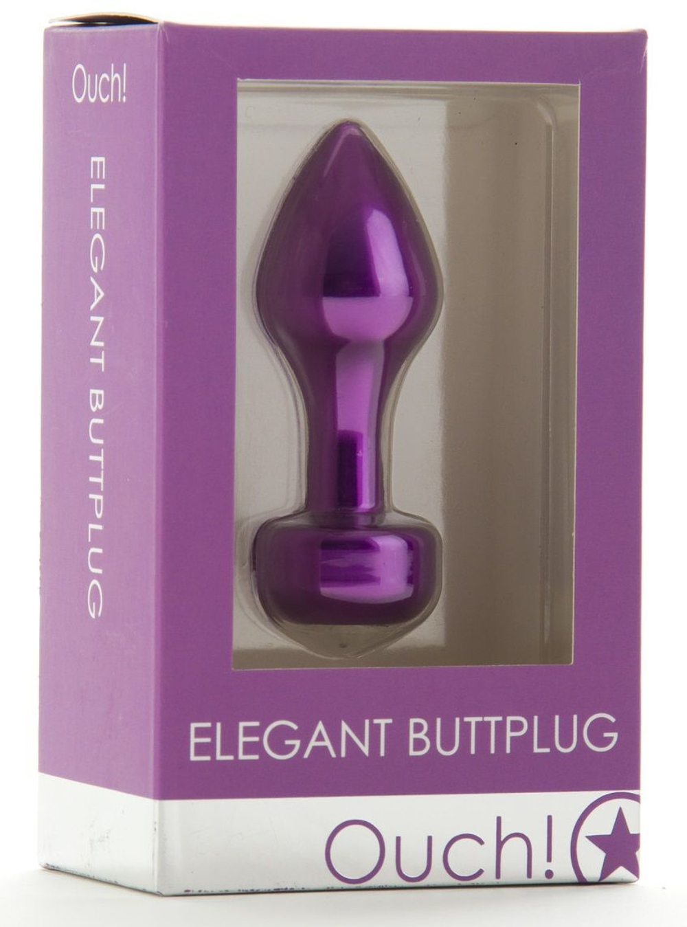 Фиолетовый анальный плаг Elegant Purple - 8,3 см. (Цвет: фиолетовый)