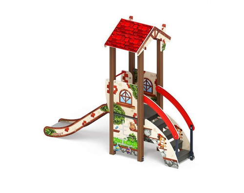 Детский игровой комплекс Лукоморье ДИК 1.05.01-02.С H=900, металлический скат
