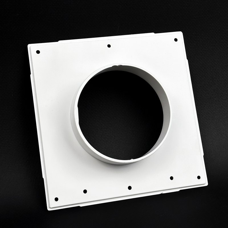 Фланец 168х168 мм квадратный на трубу 100 мм, ФКВ 100 для присоединения воздуховодов