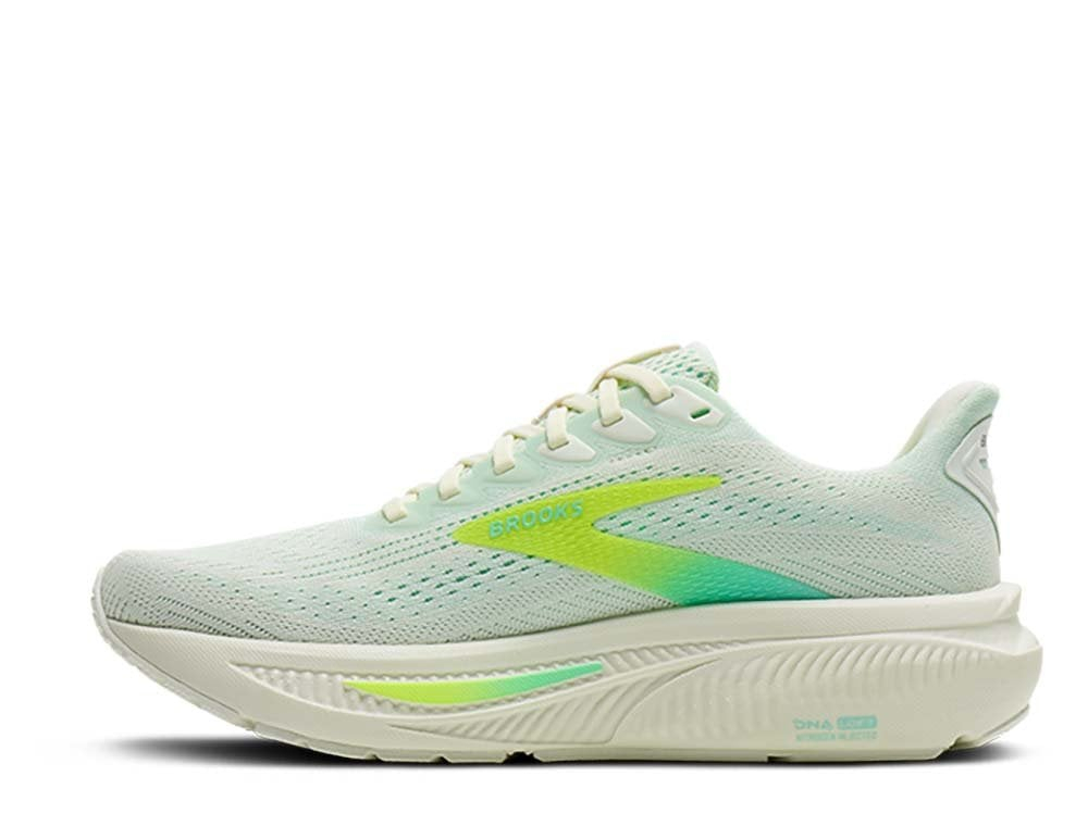 Кроссовки для бега женские Brooks Ghost 17 W Белый-Лайм