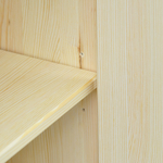 Комод деревянный Раст 2 ящика с органайзерами, с 2 дверями и полкой, в натуральной отделке