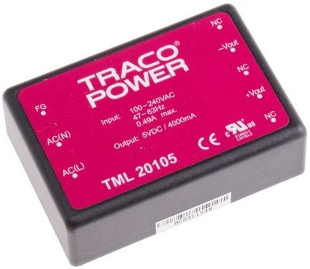 Преобразователь AC-DC сетевой TRACO POWER TML 20105