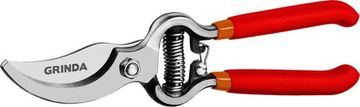 GRINDA G-3, 200 мм, высокоуглеродистая сталь, цельнокованый, покрытие ПВХ, плоскостной секатор (423103)