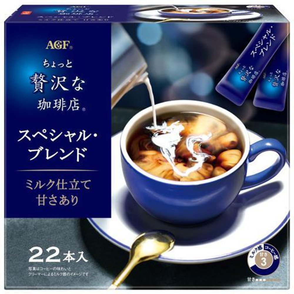 Кофе растворимый AGF Роскошная кофейня особая смесь, в стиках, 22x6,3 г