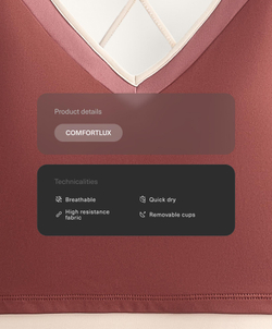 Oysho Топ Comfortlux, линялый махагон