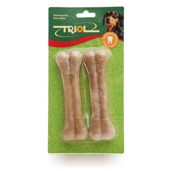 Triol Кость из жил DENTAL 12,5см, 100-110г (уп.2шт.) Triol Кость из жил DENTAL 12,5см, 100-110г (уп.2шт.)