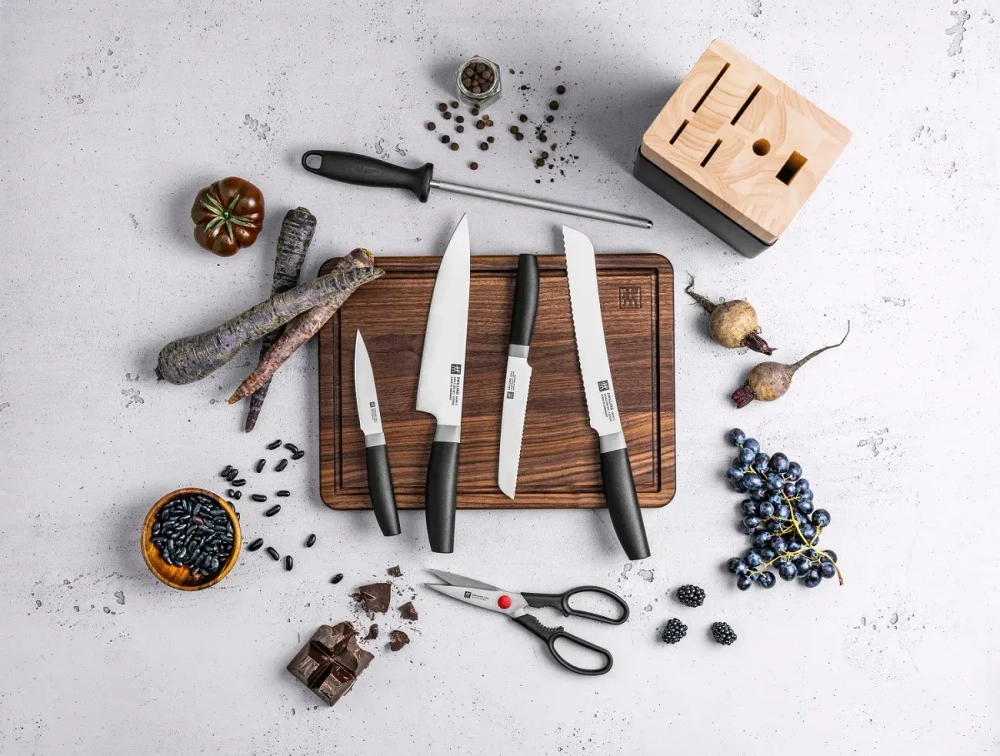 Zwilling Набор из 3 ножей Now S в черном блоке