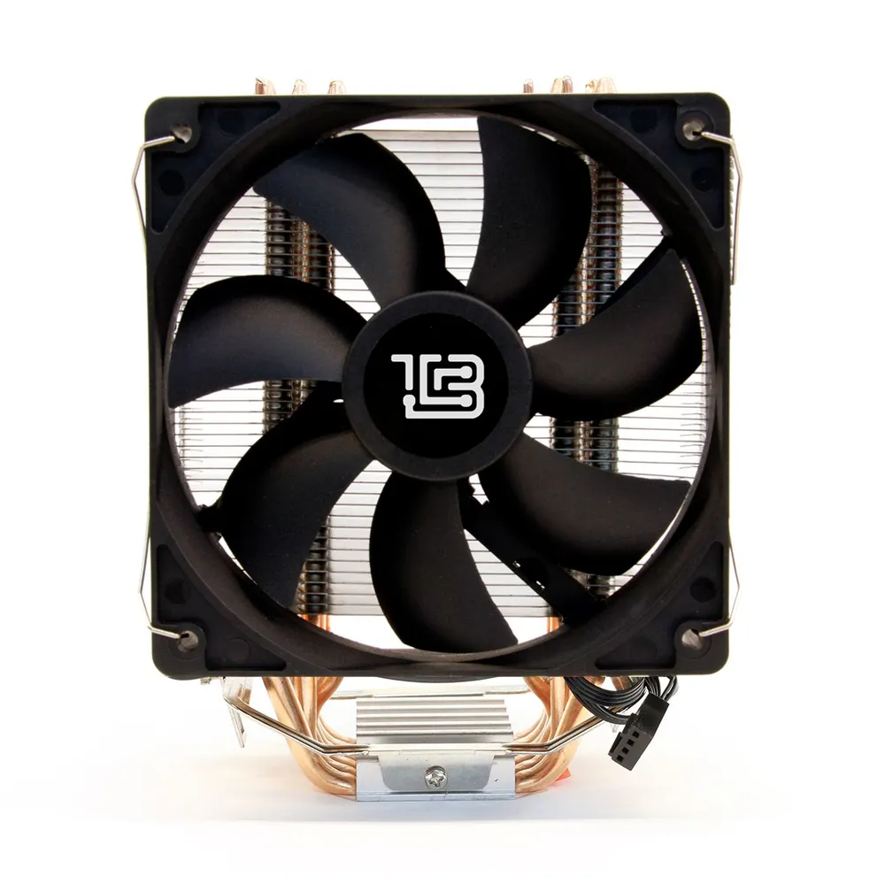 Кулер для CPU BaseTech TOWER 120 MAX, 1х120мм, 800-1500rpm, 4-pin, Al+Cu, серебристый-черный, 40.5CFM, 22дБ, 6-PIPE(прямой контакт), TDP 180Вт, INTEL 1700/1200/115x/775, AMD AM5/AM4/AM3(+)/AM2(+)/FM2(+)/FM1 (BT-TWR-120MAX)