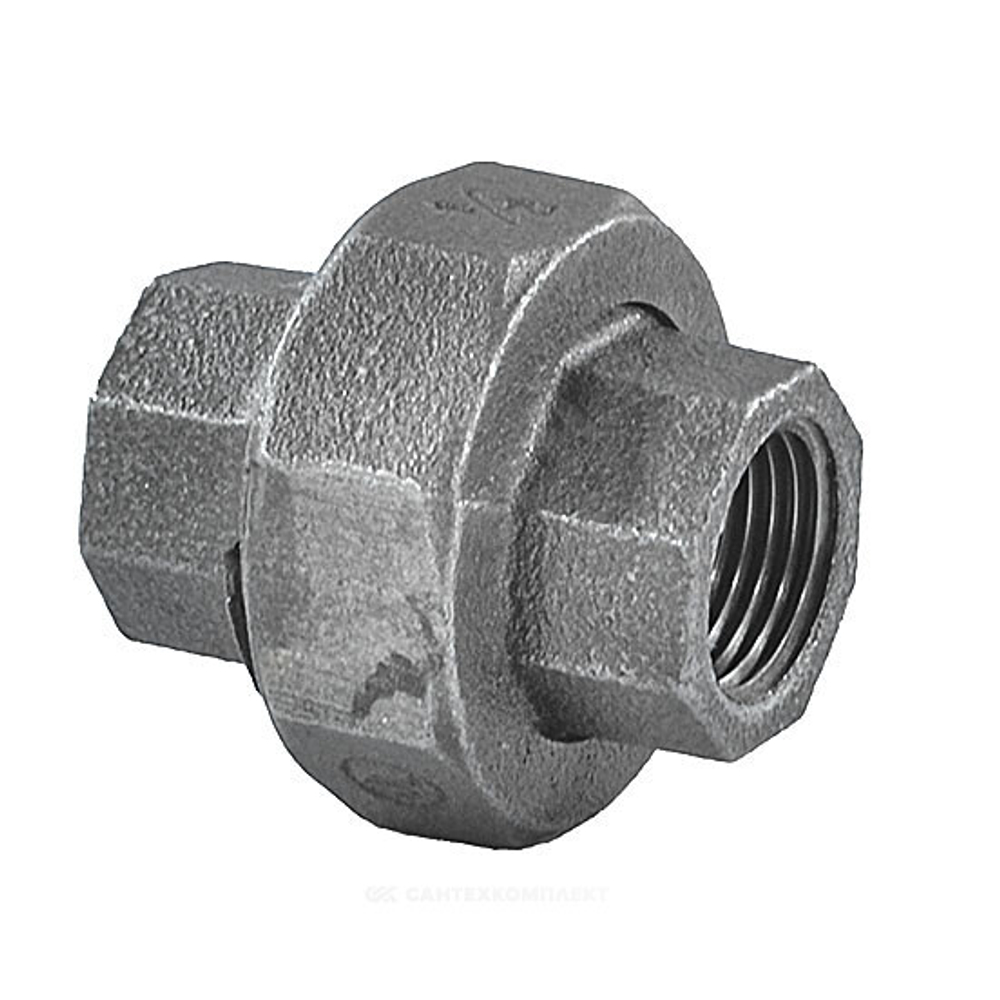 Соединитель прямой американка чугун Ду 40 (1 1/2") ВР/ВР Fittex PLUS