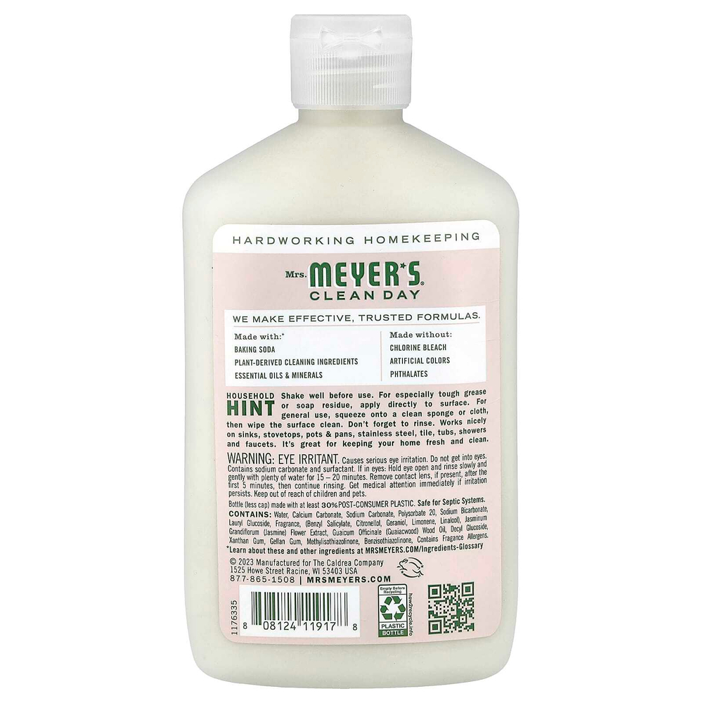 Mrs. Meyers Clean Day, Крем для очищения с пищевой содой, яблоневый цвет, 473 мл (16 жидк. Унций)