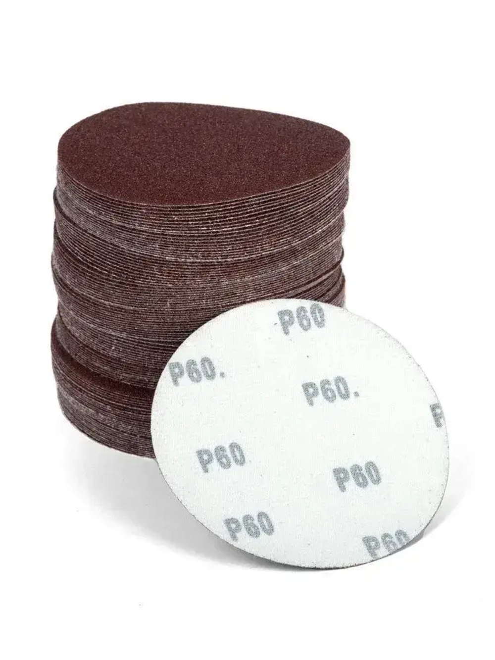 Круг из Шлифовальной Бумаги Зерно Р60 Для Липучки 125 мм , 100 шт