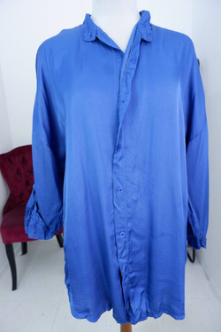 Блузка красивого оттенка, словно небо в солнечный день, 52 размер