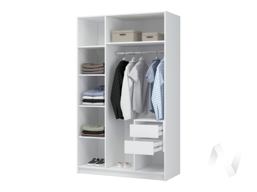 Шкаф 3-х створчатый ШК-02 Лион (белый/белый)
