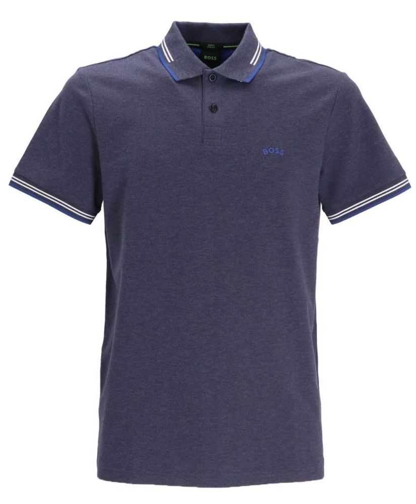 Мужское теннисное поло BOSS x Matteo Berrettini Polo Paul Curved - navy