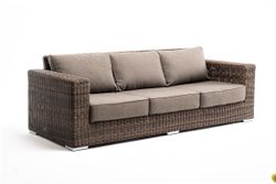 "Боно" диван из искусственного ротанга трехместный, цвет коричневый