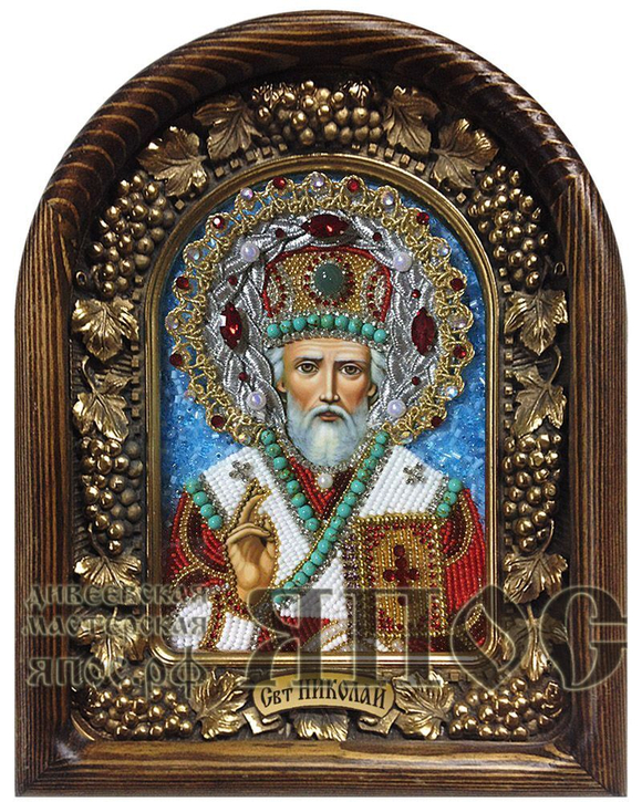 Икона Николай Чудотворец бисер