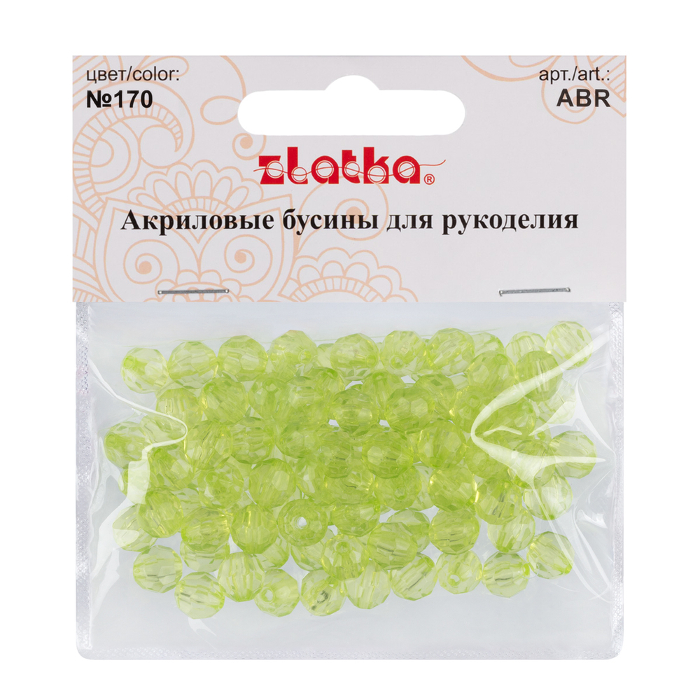 Бусина "Zlatka" акрил ABR 25 г 170 салатовый