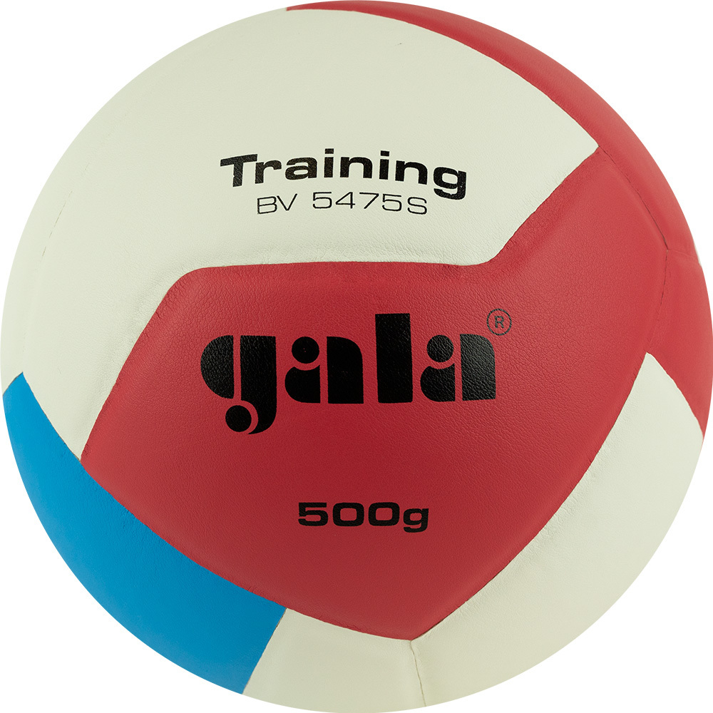 Мяч волейбольный GALA Training Heavy 12, BV5475S, р.5, вес 500 г,синт.кожа.ПУ,клееный,бут.кам,бел--гол-крас