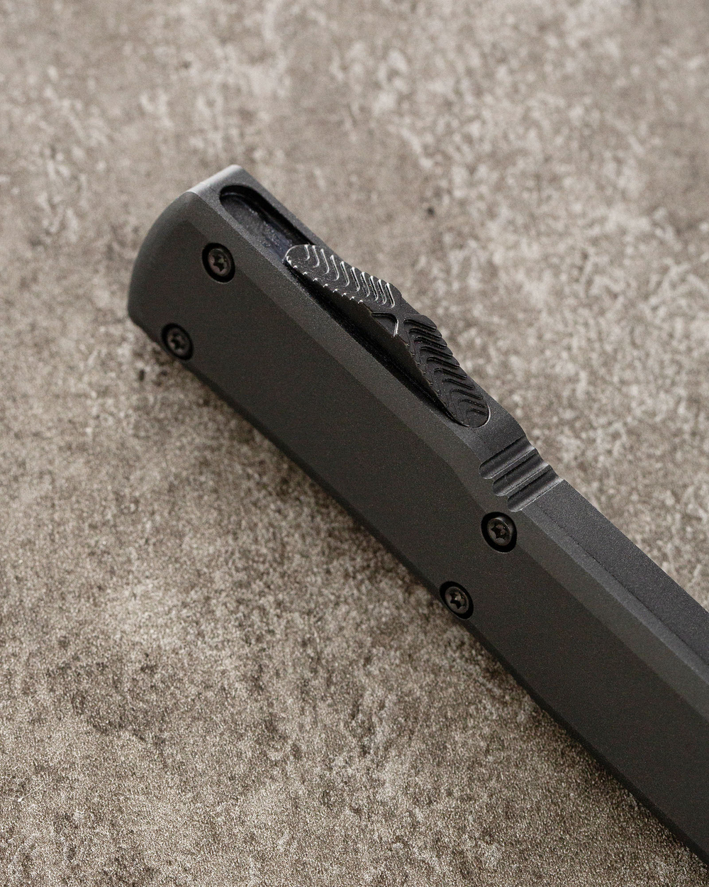 Автоматический складной нож SteelBro Ultratech T/E Black Tanto VG-10 Cryo 123-1 (черный-черный) фронталка/выкидуха