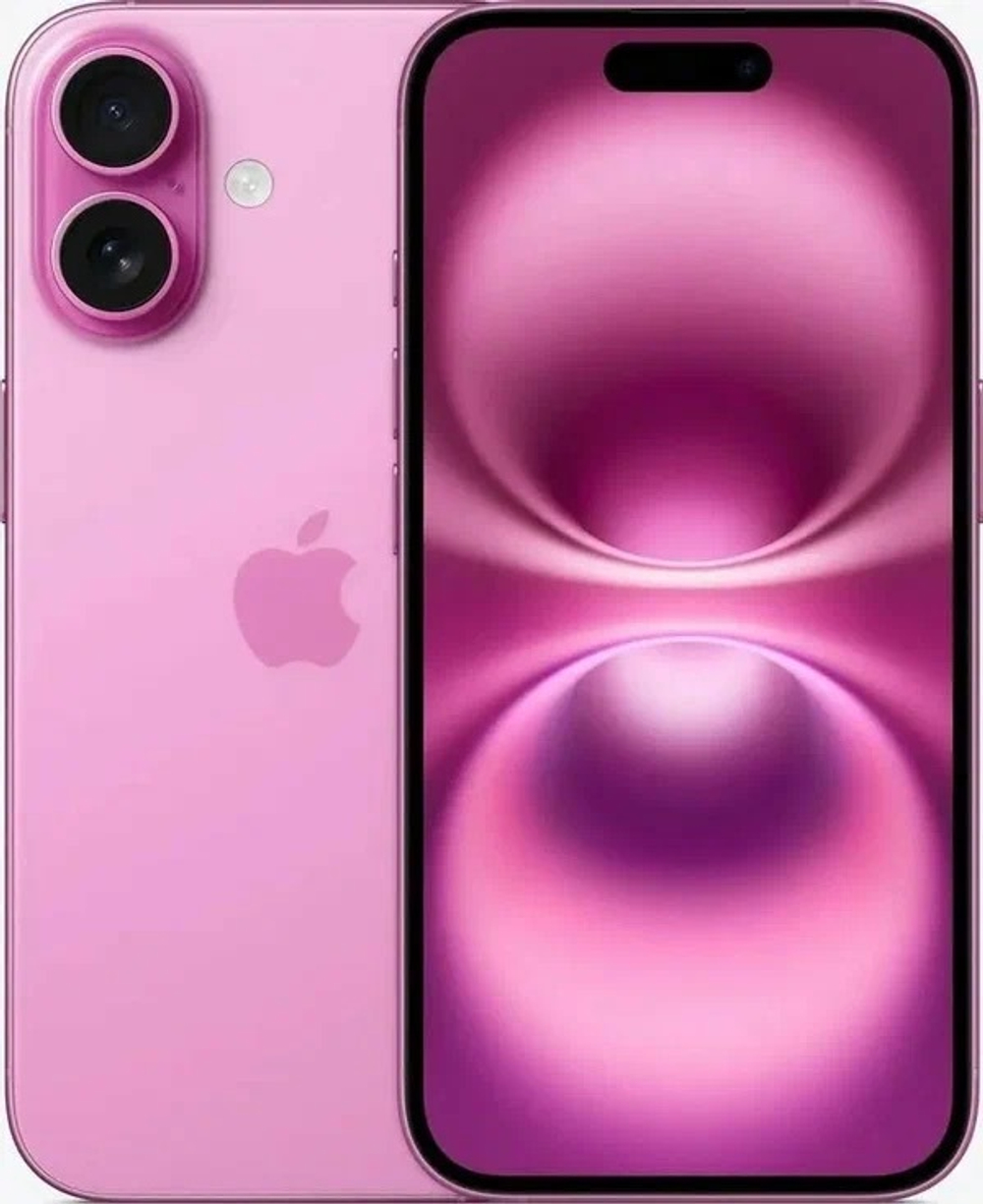 Смартфон Apple iPhone 16 128 GB, nano SIM+eSIM, розовый