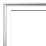 Рамка 21х30 см со стеклом, багет 8 мм, МЕТАЛЛ, BRAUBERG "Blade", серебристая, 391385