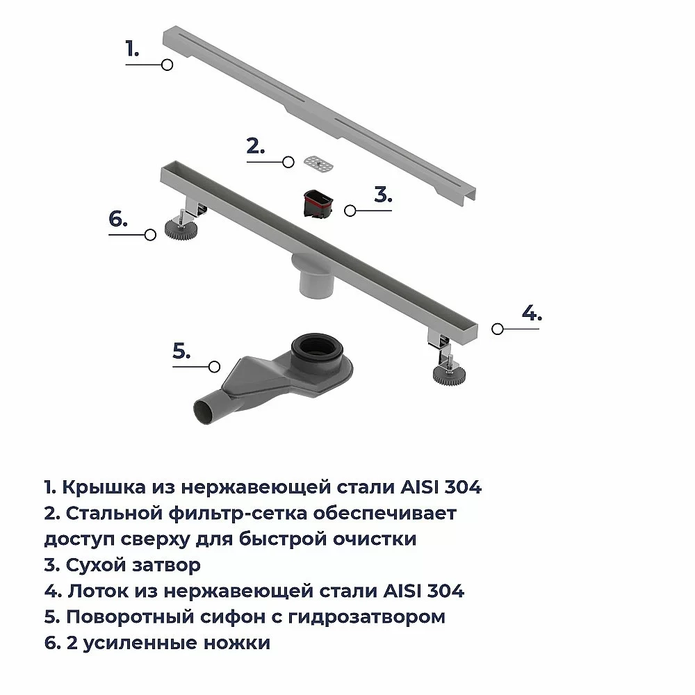 Душевой трап RGW SDR-52Gr 76215260-11 60 серый