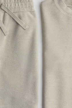 H&M Комплект из футболки и шорт, бежевый