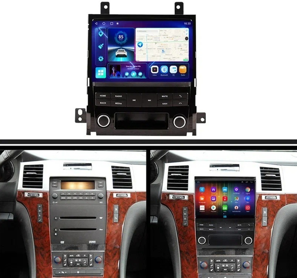 Магнитола для Cadillac Escalade 2006-2015 - Carmedia NH-C8402 Android 10, 8-ядер, 4ГБ-64ГБ, CarPlay, SIM-слот