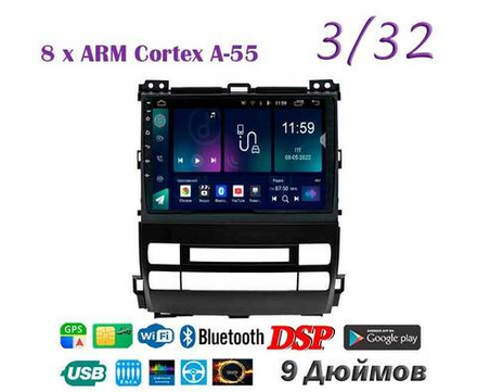 Topway TS18 3+32GB 8 ядер для Toyota Land Cruiser Prado 120, Lexus GX 470 2002-2009 (тип2)