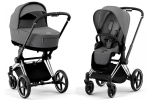 Коляска 2 в 1 Cybex Priam IV Mirage Grey, шасси Chrome Black