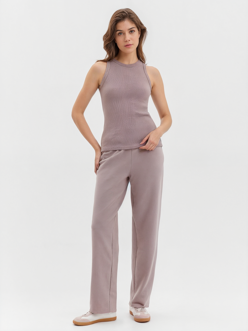 Базовый топ из эластичного хлопка