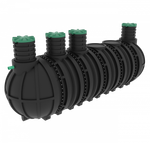 Септик переливной Мультпласт Профи М30 PR 30000 л. горизонтальный / 12000 л. в сутки / до 60 чел. / принудительный сброс (7960x2400x2400см;1 420кг;черный) - арт.552054