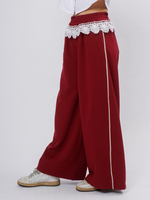 Брюки лампас бордо