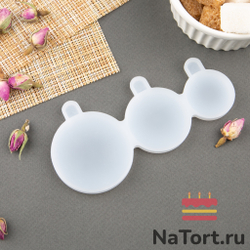 Силиконовая форма для леденцов «Круги 3 в 1»