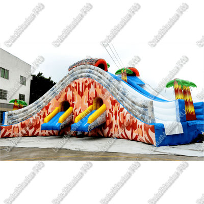 Надувная водная горка «Тропический драйв» 16*9*6 м