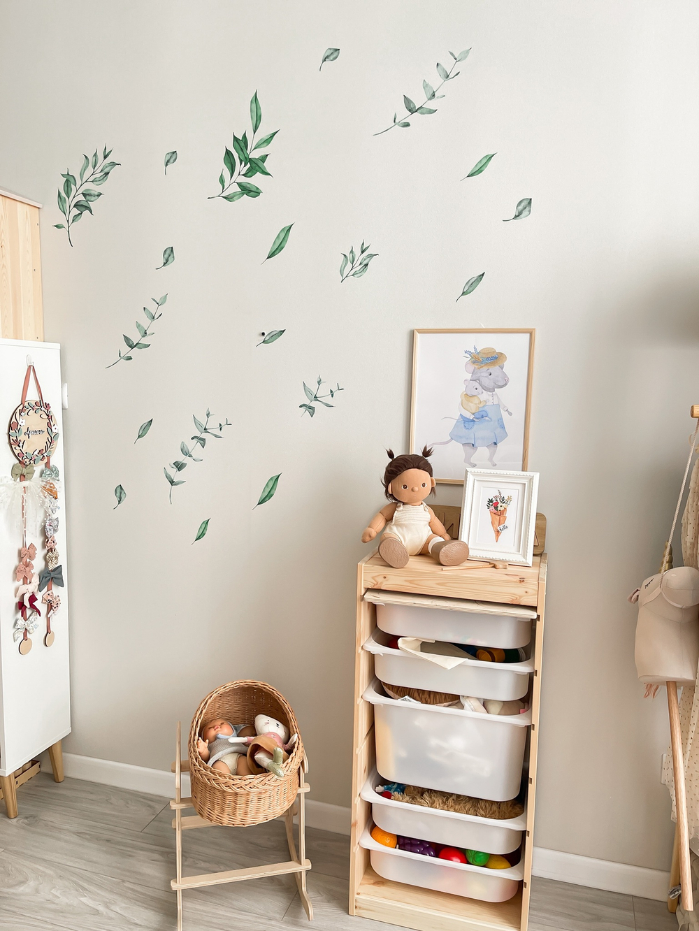 Стикеры ЗЕЛЕНЬ АКВАРЕЛЬ