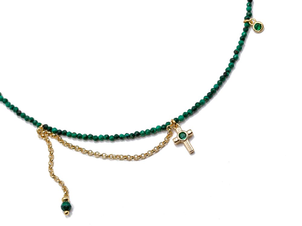 Чокер из малахита