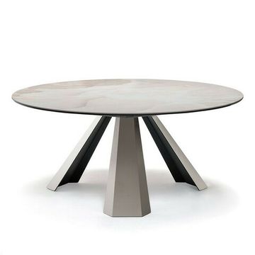 дизайнерский стол  Eliot Keramik Round ( by Steel Art )
