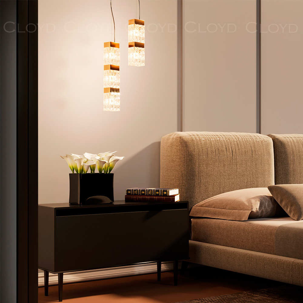 Подвесной светильник Cloyd CORUND-A P3 / выс. 45 см - латунь (арт.10683)