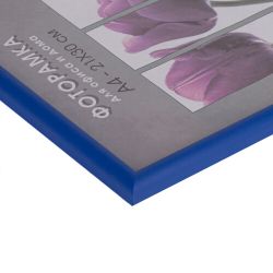 Фоторамка Image Art Радуга 21х30 пластиковая со стеклом синий матовый