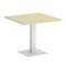First Стол квадратный KSPRG-2 Клен/Металл Белый 900*900*750