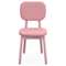 Стул с обивкой Saga, рогожка, розовый