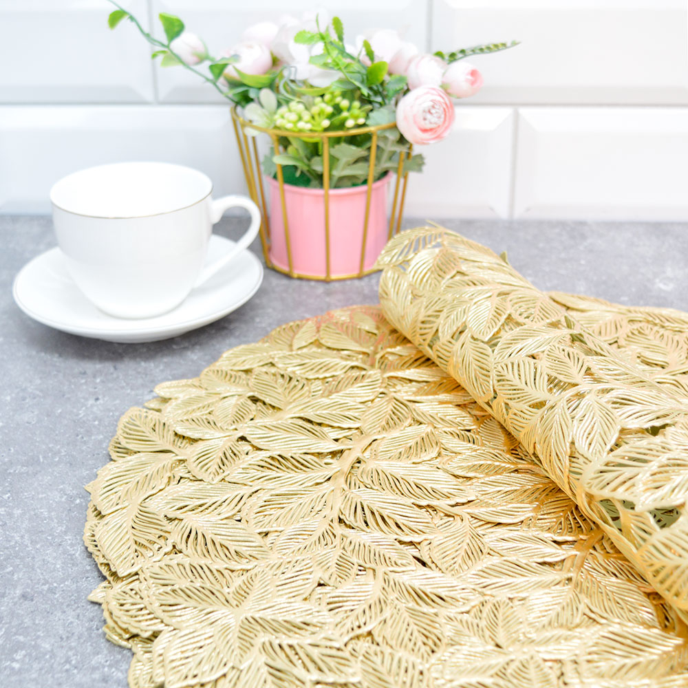 Салфетка подстановочная 38см MONICA Iv6A2045, золото (12шт/уп)