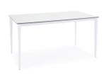 "Малага" обеденный стол из HPL 160х80см, цвет молочный, каркас белый