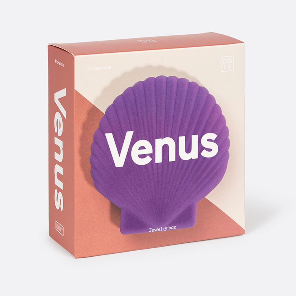 Шкатулка для украшений venus, 12,8х12,6х5 см, фиолетовая